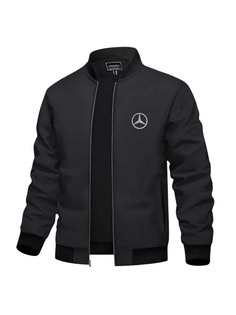 Men’s Mercedes-Benz Embroidered Lightweight Bomber Jacket Black